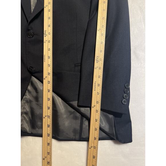 Peter Millar 42S Dark Blue - Sapphire Blue Stripe Blazer Sport Coat Short Arms - Picture 15 of 16